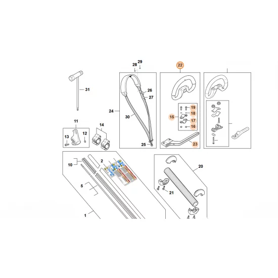 STIHL  Uchwyt obwiedniowy 4180 790 3408